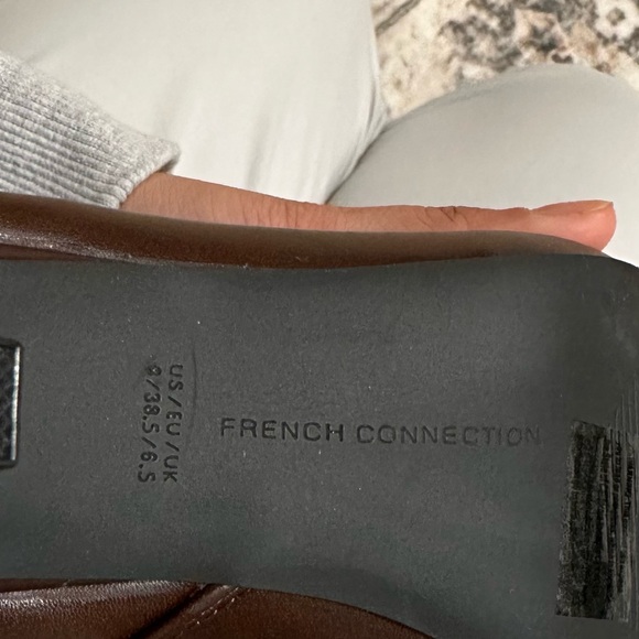 French Connection Ankle Bootie Alex Kitten Heel Size 8 Chocolate Brown NIB - Picture 7 of 7